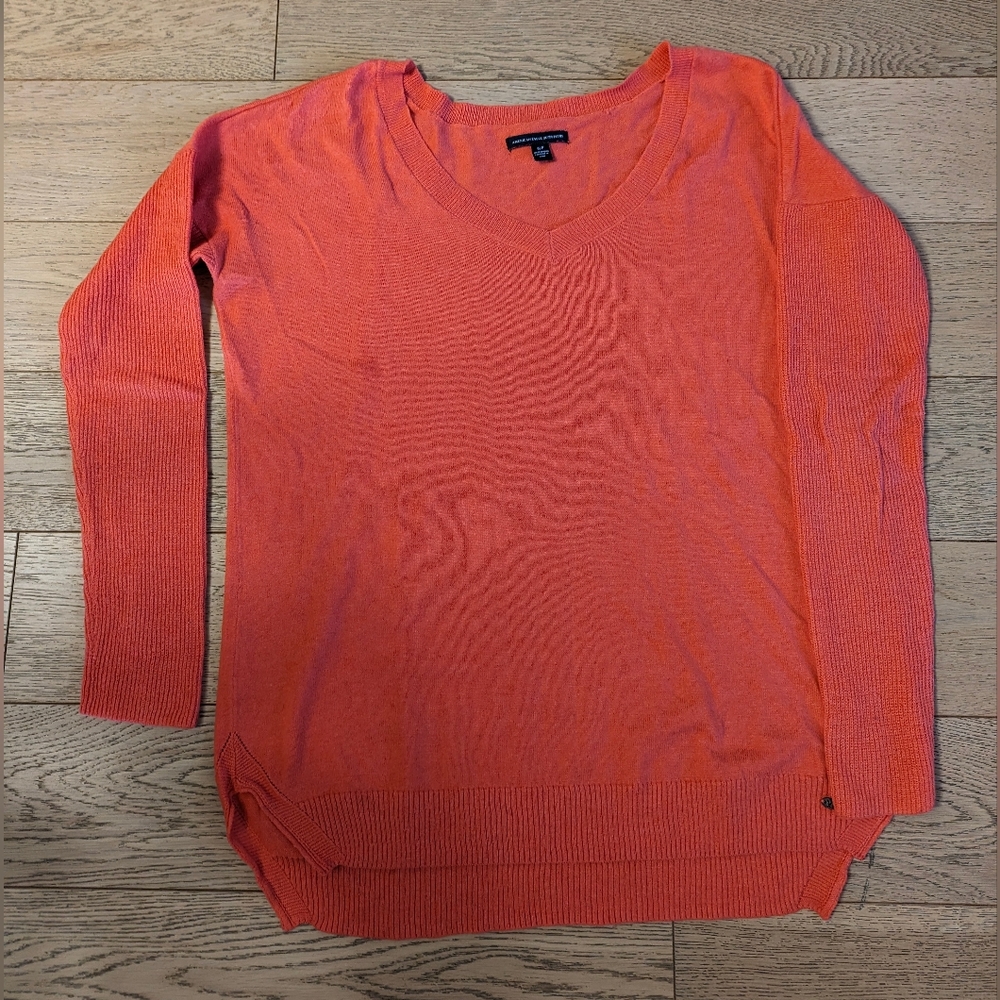 American Eagle Coral Cotton Blend Sweater, size small